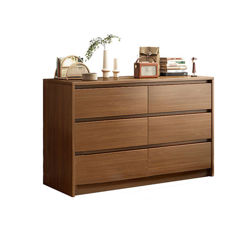 Contemporary Chest Dresser Wooden Storage Chest with Soft-Close Drawers 35"L x 16"W x 31"H Walnut 6 Clearhalo 'Bedroom Furniture' 'Dressers & Chests' 'dressers_chests' 'furn' 'furn_dressers_chests' 'Furniture' 5799158