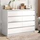 Contemporary Chest Dresser Wooden Storage Chest with Soft-Close Drawers 35"L x 16"W x 41"H White 8 Clearhalo 'Bedroom Furniture' 'Dressers & Chests' 'dressers_chests' 'furn' 'furn_dressers_chests' 'Furniture' 5799161