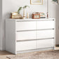 Contemporary Chest Dresser Wooden Storage Chest with Soft-Close Drawers 47"L x 16"W x 31"H White 6 Clearhalo 'Bedroom Furniture' 'Dressers & Chests' 'dressers_chests' 'furn' 'furn_dressers_chests' 'Furniture' 5799163