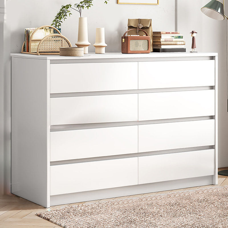 Contemporary Chest Dresser Wooden Storage Chest with Soft-Close Drawers 47"L x 16"W x 41"H White 8 Clearhalo 'Bedroom Furniture' 'Dressers & Chests' 'dressers_chests' 'furn' 'furn_dressers_chests' 'Furniture' 5799165
