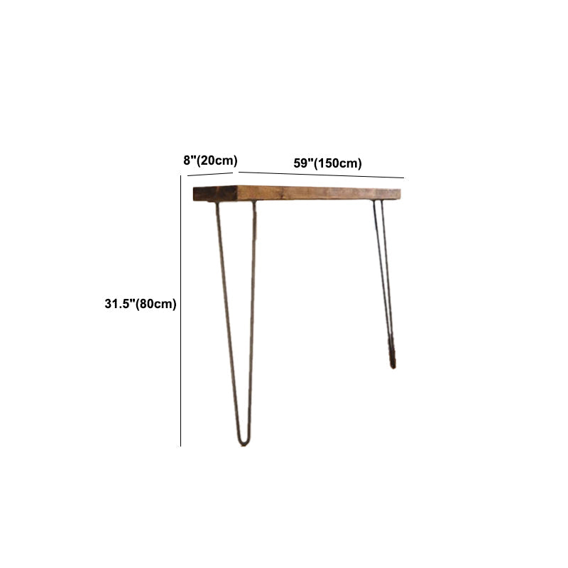 Tabella della console contemporanea pino tavolo da console rettangolo in legno massiccio