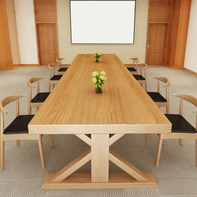 Escritorio de escritura moderno de 30 "H escritorio rectangular de madera sólida de pino