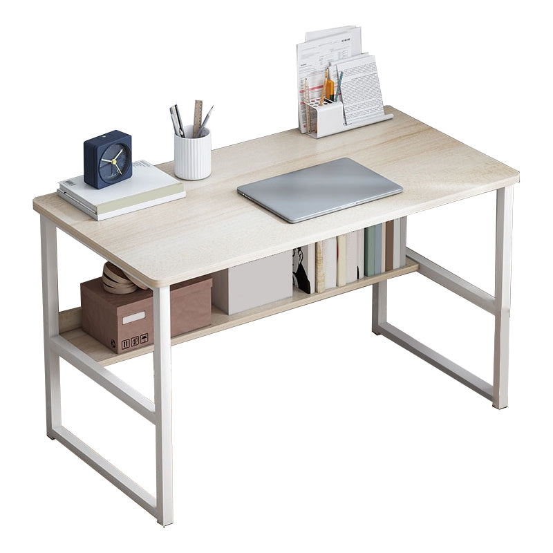28.7 "H Desk di scrittura contemporanea rettangolare in legno da ufficio