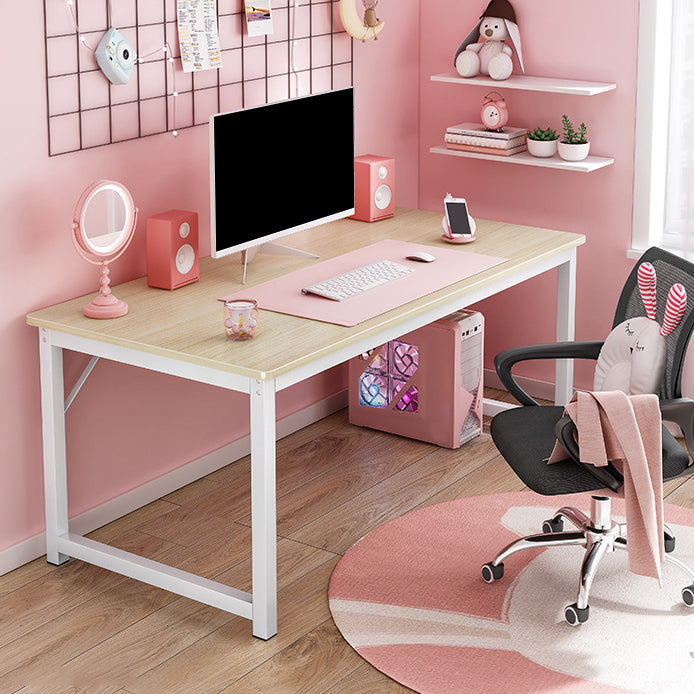 28.7 "H Desk di scrittura contemporanea rettangolare in legno da ufficio