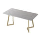 Contemporary Office Desk 29.53-inch Rectangular Writing Desk Grey-Gold Clearhalo 'furn' 'furn_office_desk' 'Furniture' 'Office Desks' 'Office Furniture' 'office_desk' 5799819