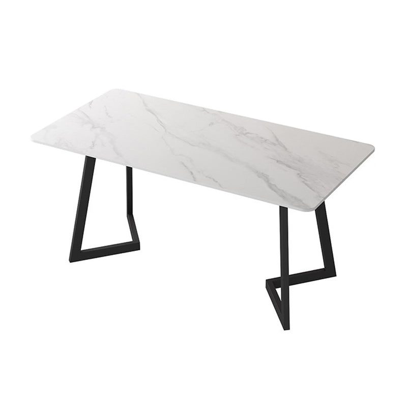 Contemporary Office Desk 29.53-inch Rectangular Writing Desk Black-White Clearhalo 'furn' 'furn_office_desk' 'Furniture' 'Office Desks' 'Office Furniture' 'office_desk' 5799825