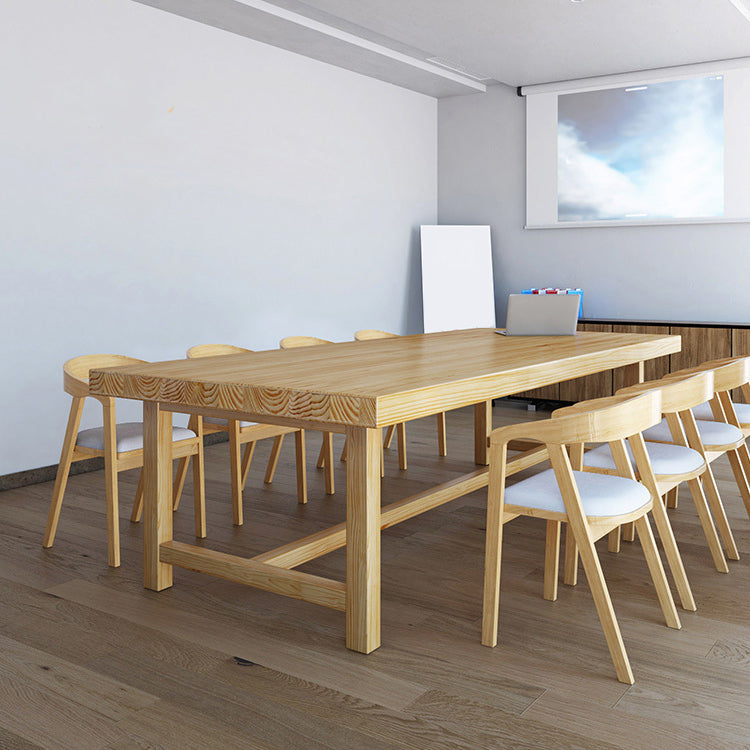 Escritorio de oficina moderno de 30 "H Moderno de escritorio de madera maciza de pino sólido