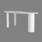 29.5" H White Irregular Shape Working Writing Desk Modern Style Desk for Office Clearhalo 'furn' 'furn_office_desk' 'Furniture' 'Office Desks' 'Office Furniture' 'office_desk' 5799945
