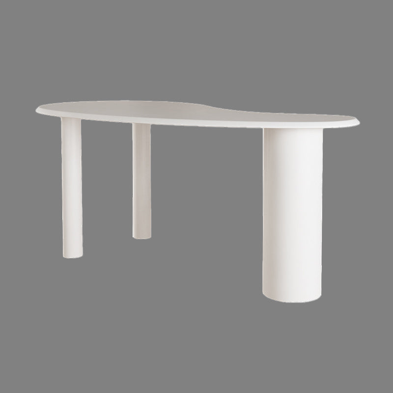 29.5" H White Irregular Shape Working Writing Desk Modern Style Desk for Office Clearhalo 'furn' 'furn_office_desk' 'Furniture' 'Office Desks' 'Office Furniture' 'office_desk' 5799945