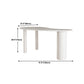 29.5" H White Irregular Shape Working Writing Desk Modern Style Desk for Office Clearhalo 'furn' 'furn_office_desk' 'Furniture' 'Office Desks' 'Office Furniture' 'office_desk' 5799947