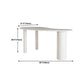 29.5" H White Irregular Shape Working Writing Desk Modern Style Desk for Office Clearhalo 'furn' 'furn_office_desk' 'Furniture' 'Office Desks' 'Office Furniture' 'office_desk' 5799948
