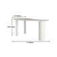 29.5" H White Irregular Shape Working Writing Desk Modern Style Desk for Office Clearhalo 'furn' 'furn_office_desk' 'Furniture' 'Office Desks' 'Office Furniture' 'office_desk' 5799950