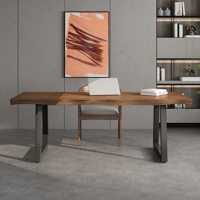 29.5 "H Contemporain Simple Wood Office Bureau Home Writing Desk avec base de traîneau