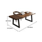 29.5 "H Contemporain Simple Wood Office Bureau Home Writing Desk avec base de traîneau