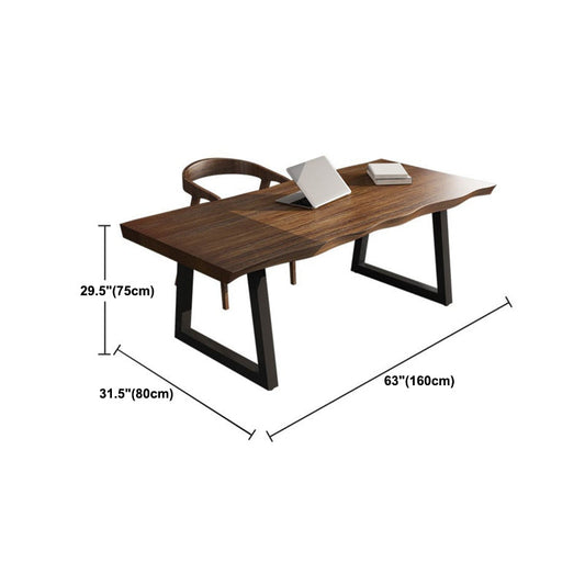 29.5 "H Hedendaags eenvoudige houten kantoorbureau Home Writing Desk met slee -basis