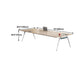 Natural Wood Rectangular Writing Desk Contemporary Office Desk