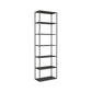 Modern Open Storage Bookcase 9.8" W Iron Frame Bookshelf with Shelves 24"L x 10"W x 71"H Black Clearhalo 'Bookcases' 'furn' 'furn_bookcases' 'Furniture' 'Office Furniture' 5800331