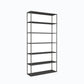 Modern Open Storage Bookcase 9.8" W Iron Frame Bookshelf with Shelves 39"L x 10"W x 71"H Black Clearhalo 'Bookcases' 'furn' 'furn_bookcases' 'Furniture' 'Office Furniture' 5800335