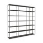Modern Open Storage Bookcase 9.8" W Iron Frame Bookshelf with Shelves 78.7"L x 9.8"W x 70.9"H Black Clearhalo 'Bookcases' 'furn' 'furn_bookcases' 'Furniture' 'Office Furniture' 5800342