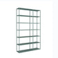 Modern Open Storage Bookcase 9.8" W Iron Frame Bookshelf with Shelves 47"L x 10"W x 71"H Green Clearhalo 'Bookcases' 'furn' 'furn_bookcases' 'Furniture' 'Office Furniture' 5800348