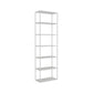 Modern Open Storage Bookcase 9.8" W Iron Frame Bookshelf with Shelves 24"L x 10"W x 71"H White Clearhalo 'Bookcases' 'furn' 'furn_bookcases' 'Furniture' 'Office Furniture' 5800352