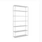Modern Open Storage Bookcase 9.8" W Iron Frame Bookshelf with Shelves 39"L x 10"W x 71"H White Clearhalo 'Bookcases' 'furn' 'furn_bookcases' 'Furniture' 'Office Furniture' 5800354