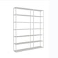 Modern Open Storage Bookcase 9.8" W Iron Frame Bookshelf with Shelves 55"L x 10"W x 71"H White Clearhalo 'Bookcases' 'furn' 'furn_bookcases' 'Furniture' 'Office Furniture' 5800356