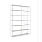 Modern Open Storage Bookcase 9.8" W Iron Frame Bookshelf with Shelves 63"L x 9.8"W x 70.9"H White Clearhalo 'Bookcases' 'furn' 'furn_bookcases' 'Furniture' 'Office Furniture' 5800357