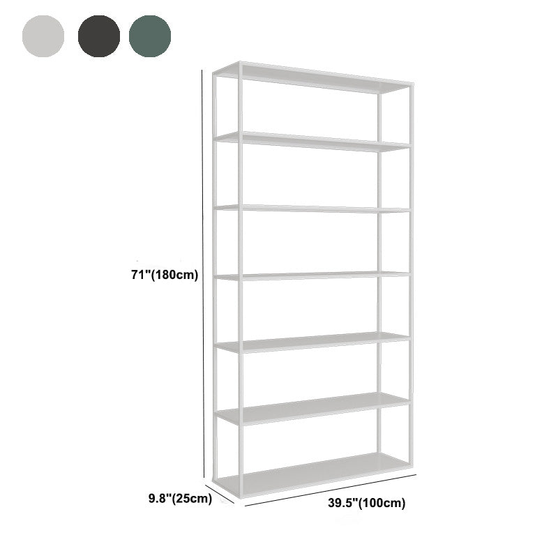 Modern Open Storage Bookcase 9.8" W Iron Frame Bookshelf with Shelves Clearhalo 'Bookcases' 'furn' 'furn_bookcases' 'Furniture' 'Office Furniture' 5800359