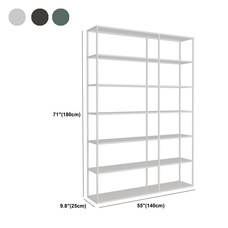 Modern Open Storage Bookcase 9.8" W Iron Frame Bookshelf with Shelves Clearhalo 'Bookcases' 'furn' 'furn_bookcases' 'Furniture' 'Office Furniture' 5800361