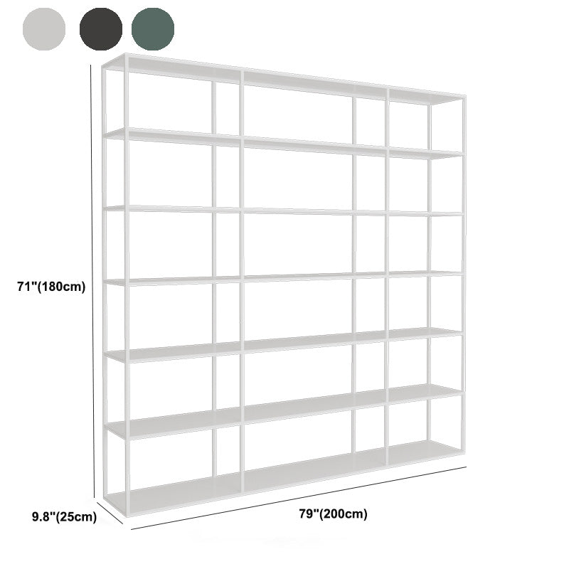 Modern Open Storage Bookcase 9.8" W Iron Frame Bookshelf with Shelves Clearhalo 'Bookcases' 'furn' 'furn_bookcases' 'Furniture' 'Office Furniture' 5800366