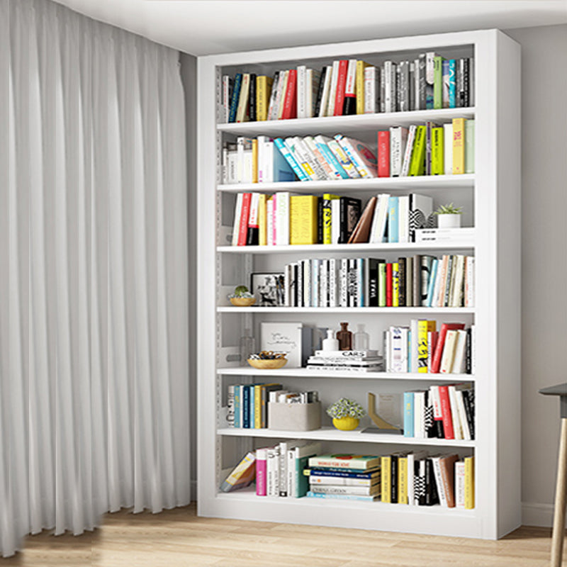 Estantería de metal estantería moderna con estantes rectangulares, 11.8 "de ancho