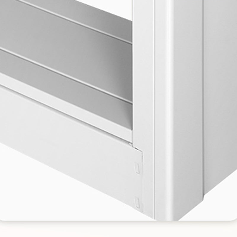 Estantería de metal estantería moderna con estantes rectangulares, 11.8 "de ancho