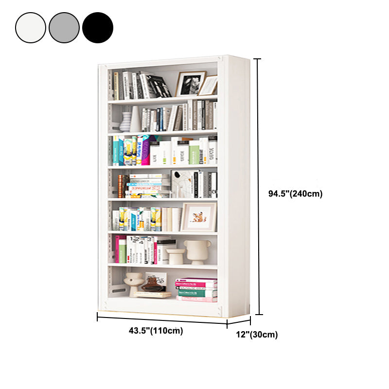 Estantería de metal estantería moderna con estantes rectangulares, 11.8 "de ancho