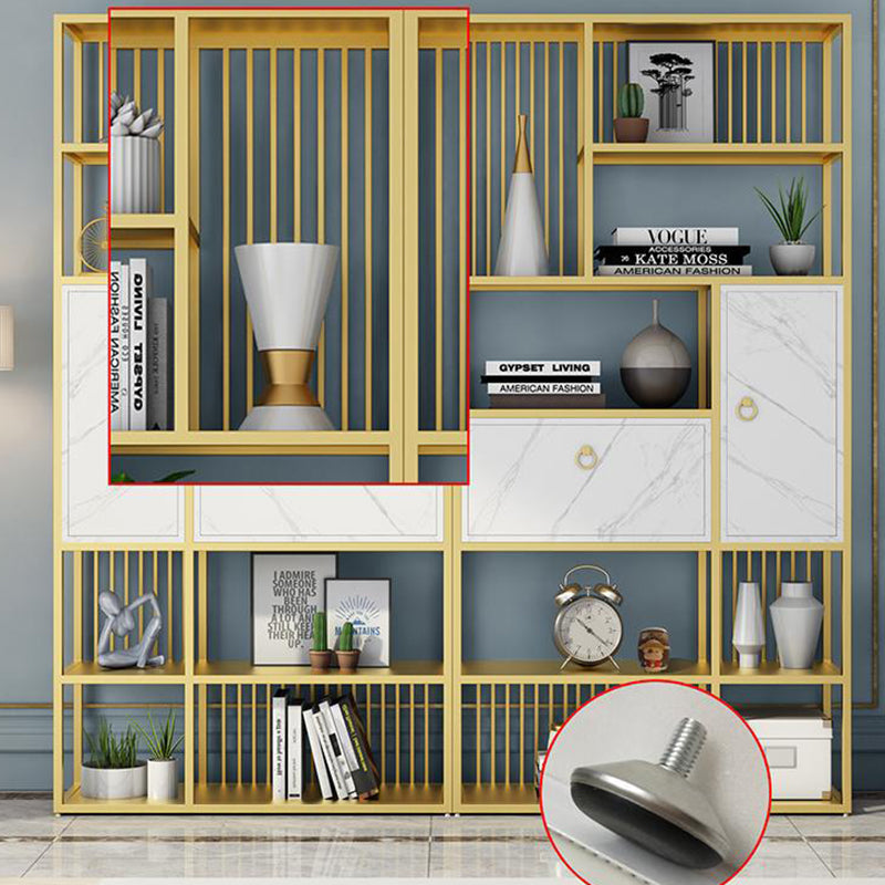 Modern Vertical Etagere Shelf Bookcase Metal Open Bookcase for Home Clearhalo 'Bookcases' 'furn' 'furn_bookcases' 'Furniture' 'Office Furniture' 5800468