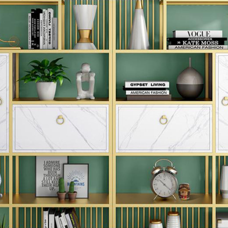 Modern Vertical Etagere Shelf Bookcase Metal Open Bookcase for Home Clearhalo 'Bookcases' 'furn' 'furn_bookcases' 'Furniture' 'Office Furniture' 5800469