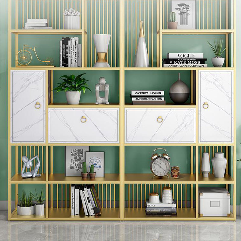 Modern Vertical Etagere Shelf Bookcase Metal Open Bookcase for Home Clearhalo 'Bookcases' 'furn' 'furn_bookcases' 'Furniture' 'Office Furniture' 5800470