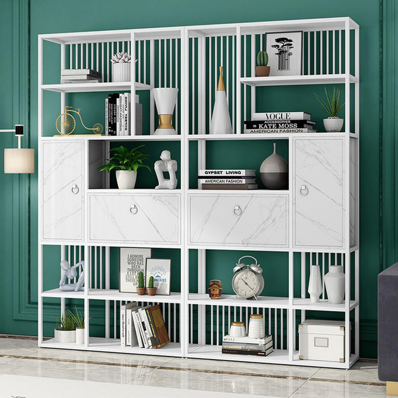 Modern Vertical Etagere Shelf Bookcase Metal Open Bookcase for Home Clearhalo 'Bookcases' 'furn' 'furn_bookcases' 'Furniture' 'Office Furniture' 5800474