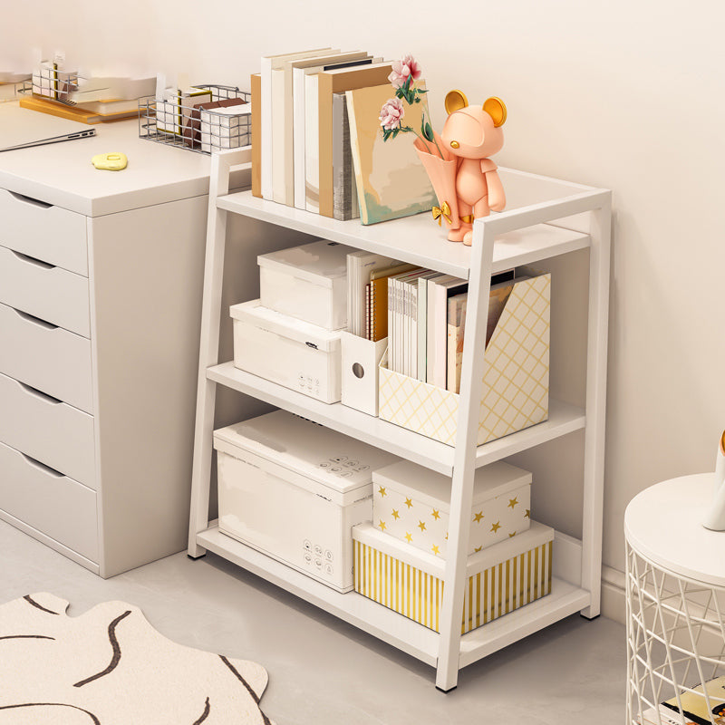 Ladder Steel Book Case for Living Room 11.81" W Open Back Modern Shelf