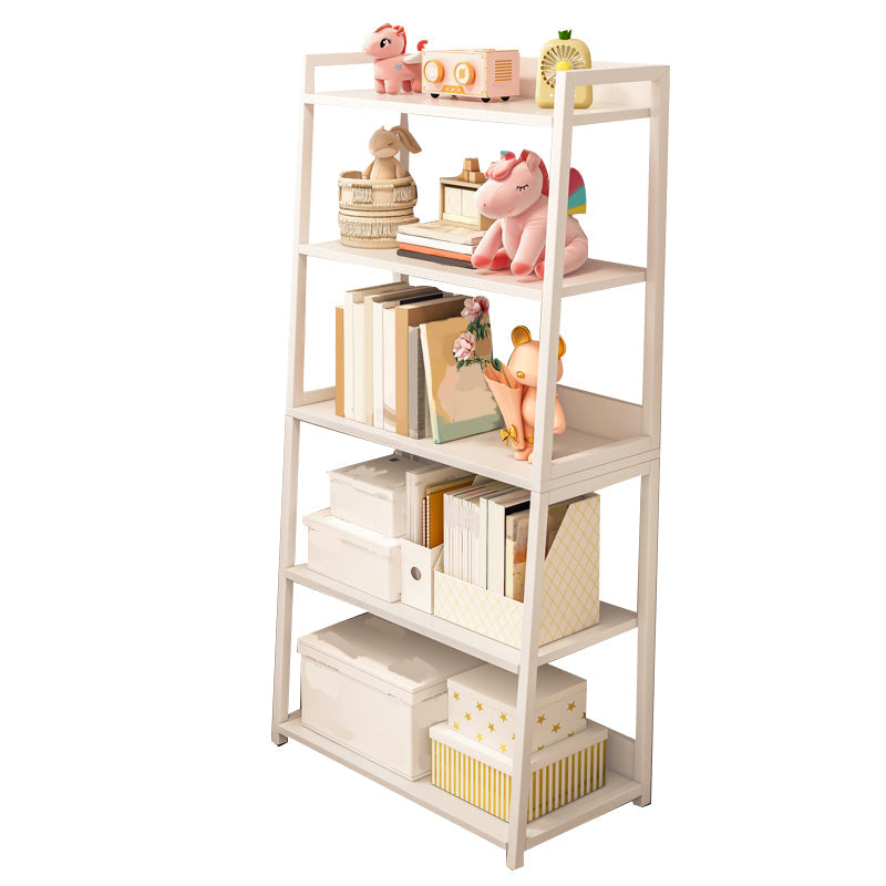 Ladder Steel Book Case for Living Room 11.81" W Open Back Modern Shelf