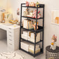 Ladder Steel Book Case for Living Room 11.81" W Open Back Modern Shelf