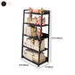 Ladder Steel Book Case for Living Room 11.81" W Open Back Modern Shelf