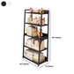 Ladder Steel Book Case for Living Room 11.81" W Open Back Modern Shelf