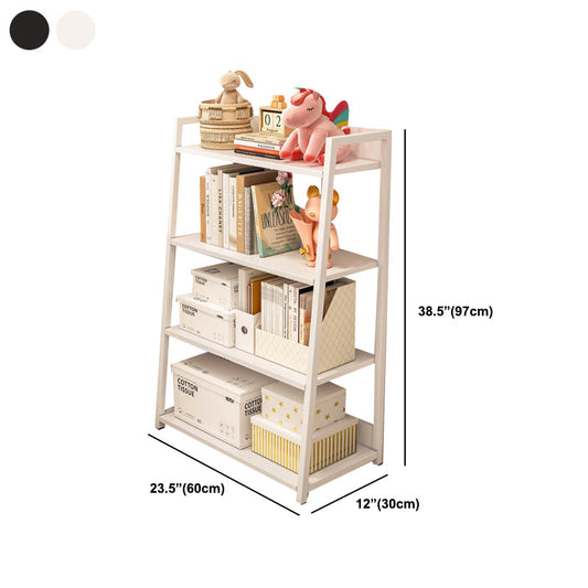 Ladder Steel Book Case for Living Room 11.81" W Open Back Modern Shelf