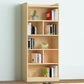 Contemporary Floor Closed Back Book Shelf Wooden Home Shelf Bookcase with Shelves