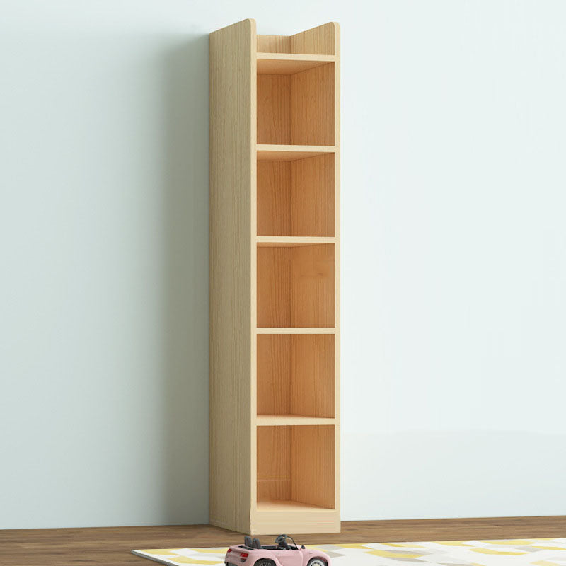 Contemporary Floor Closed Back Book Shelf Wooden Home Shelf Bookcase with Shelves