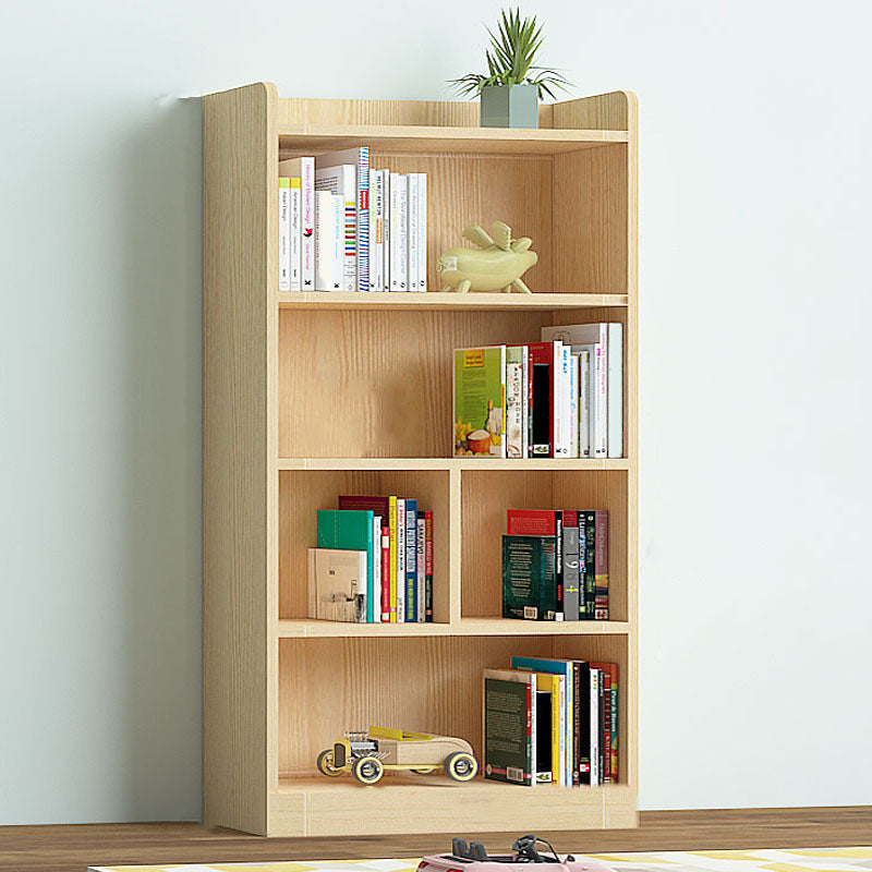 Contemporary Floor Closed Back Book Shelf Wooden Home Shelf Bookcase with Shelves