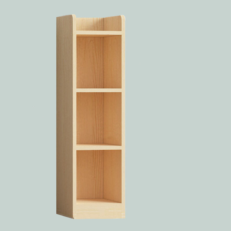 Contemporary Floor Closed Back Book Shelf Wooden Home Shelf Bookcase with Shelves