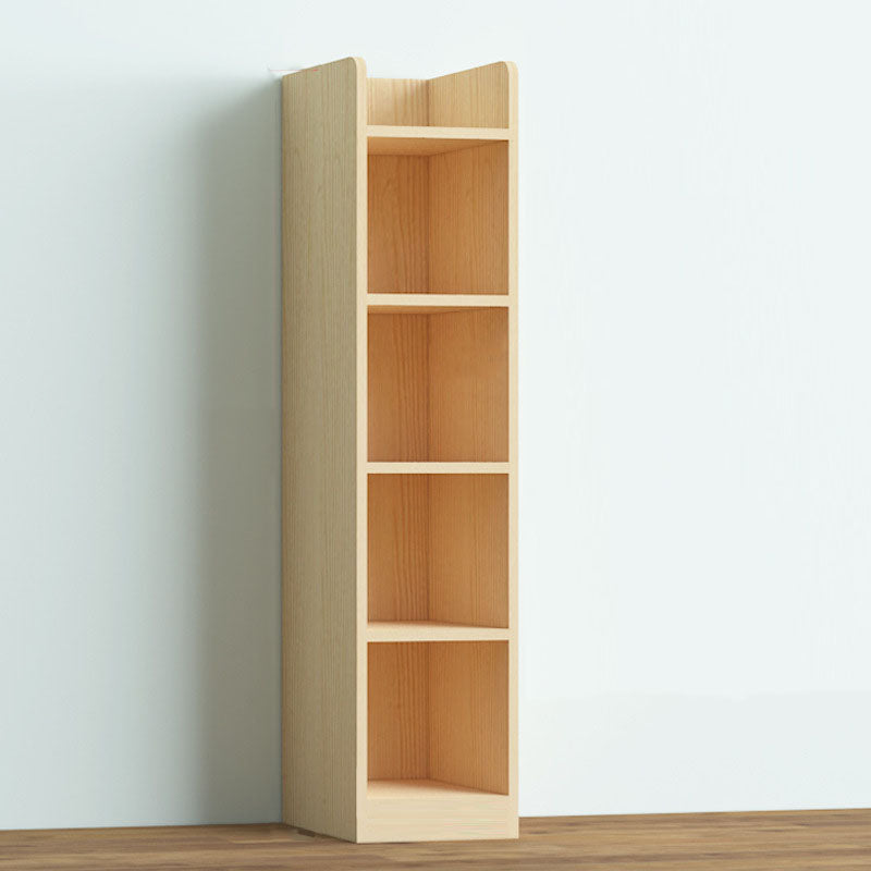 Contemporary Floor Closed Back Book Shelf Wooden Home Shelf Bookcase with Shelves