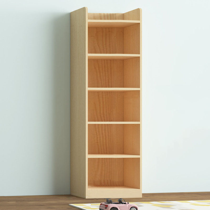 Contemporary Floor Closed Back Book Shelf Wooden Home Shelf Bookcase with Shelves